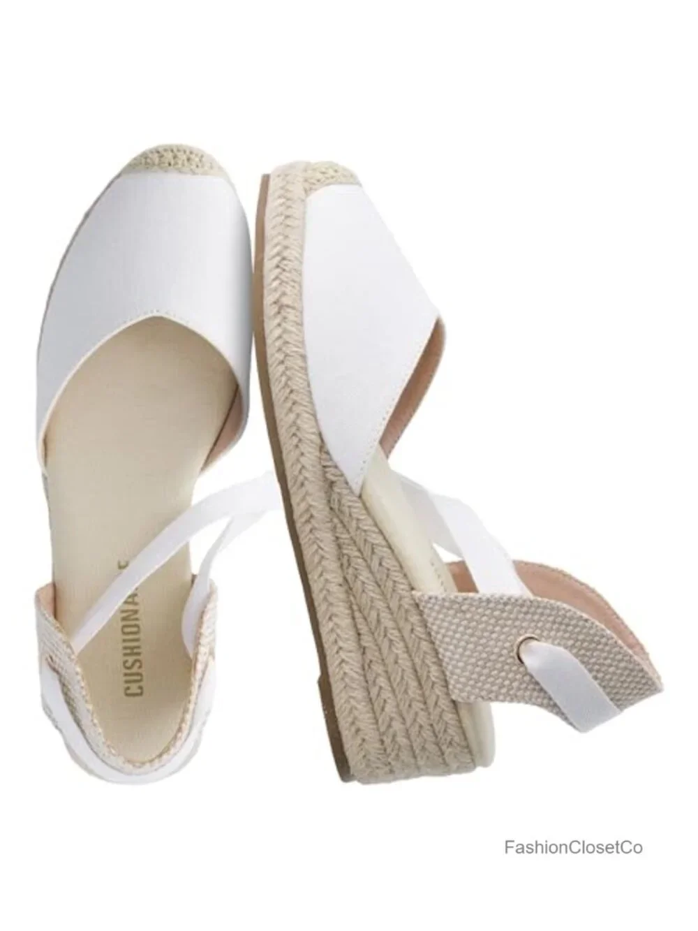 CUSHIONAIRE Bonita Espadrille Wedge Sandals - Lace Up Ankle Wrap Platform Heels
